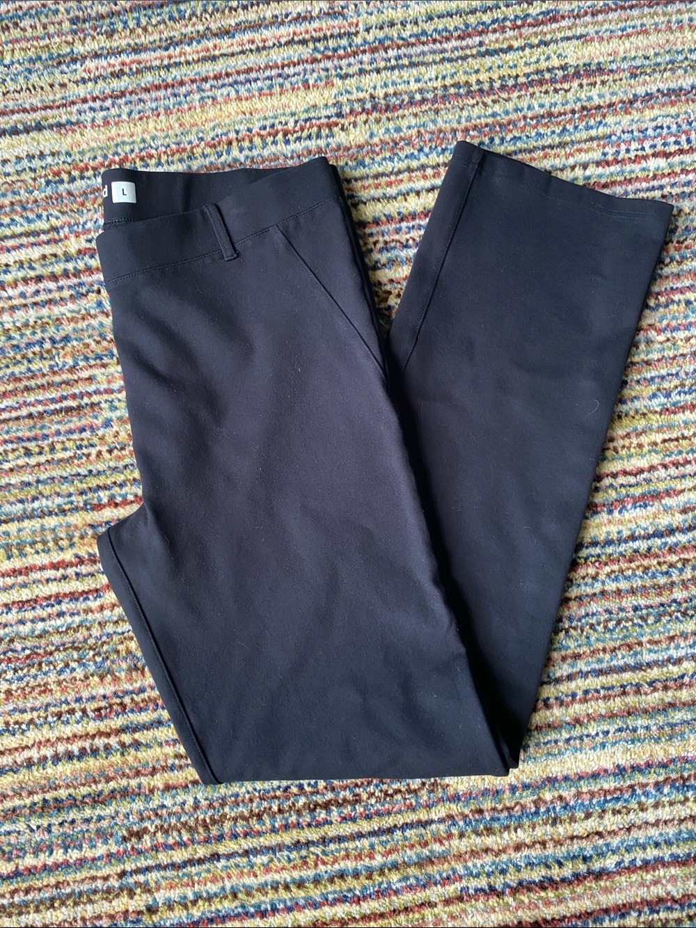 Betabrand Women’s Black Stretch Ponte Pull On Pants